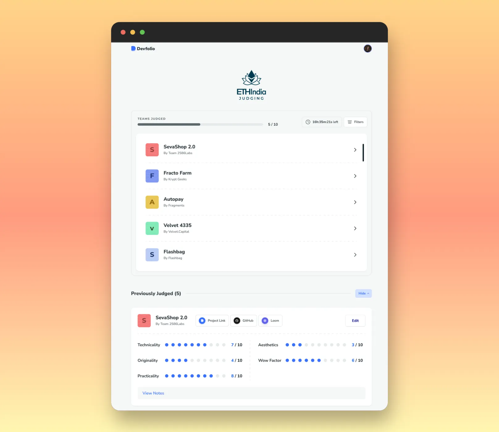 Add judging notes